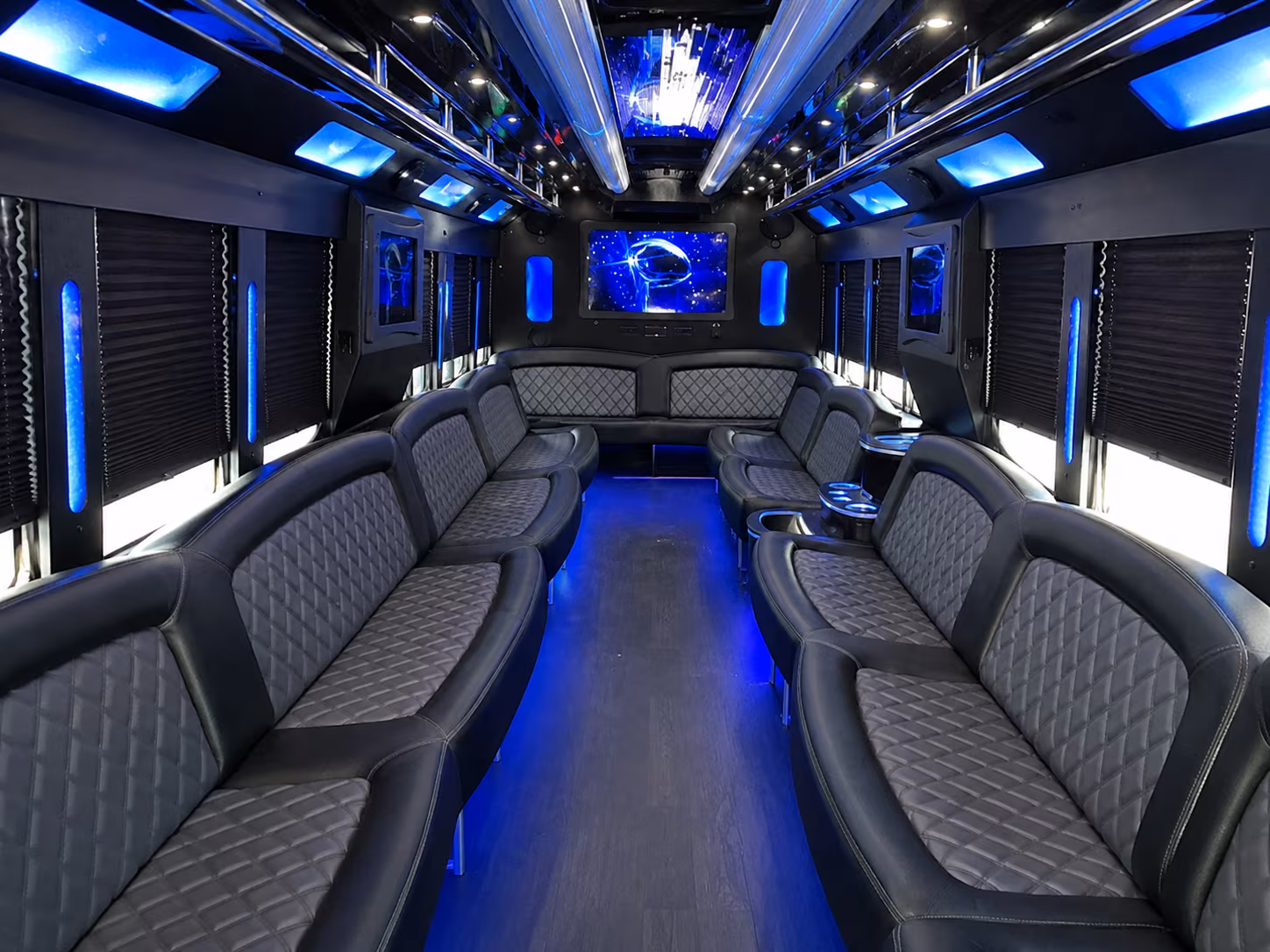 20 Passenger Party Bus Inside