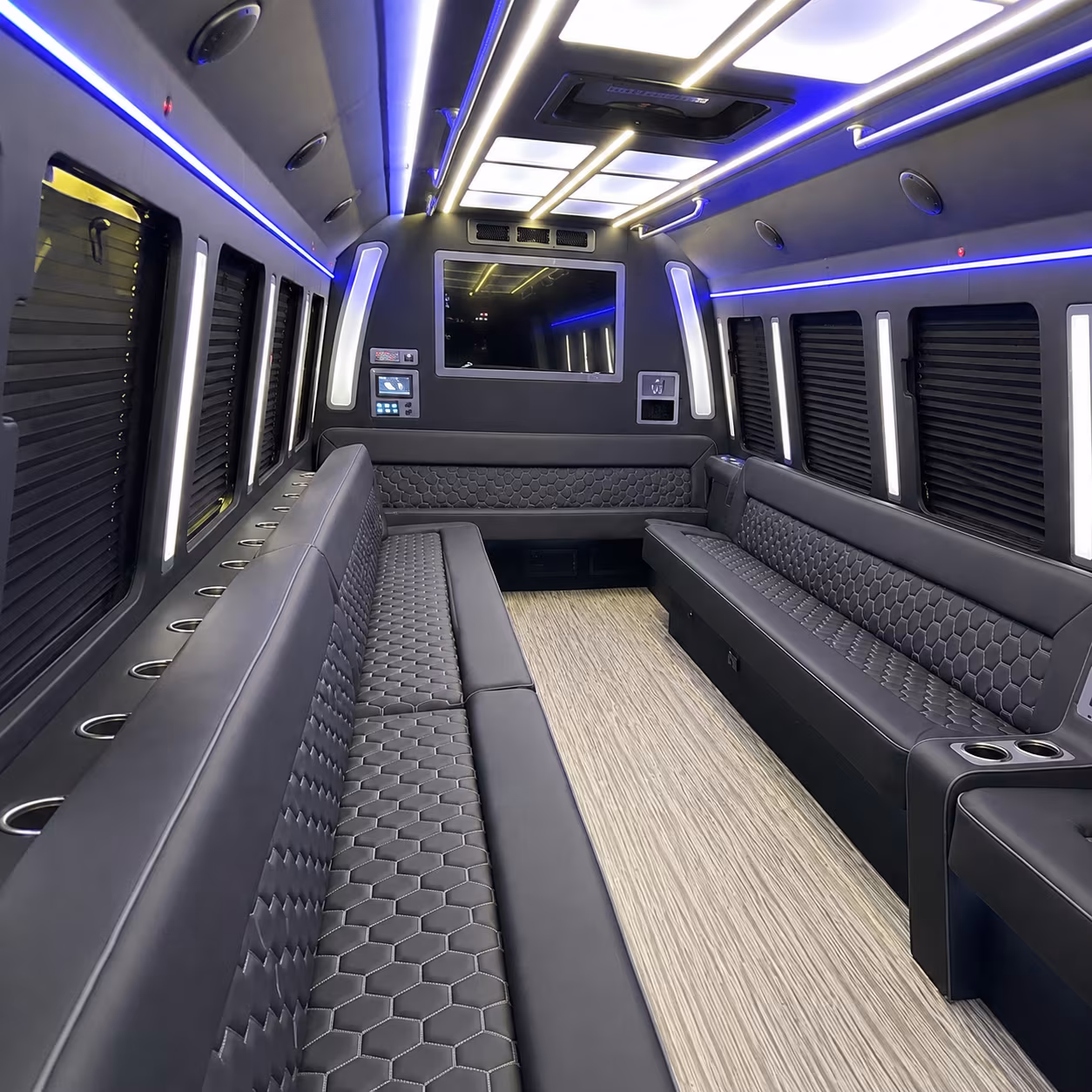 Detroit Private Event Transportation party bus exterior