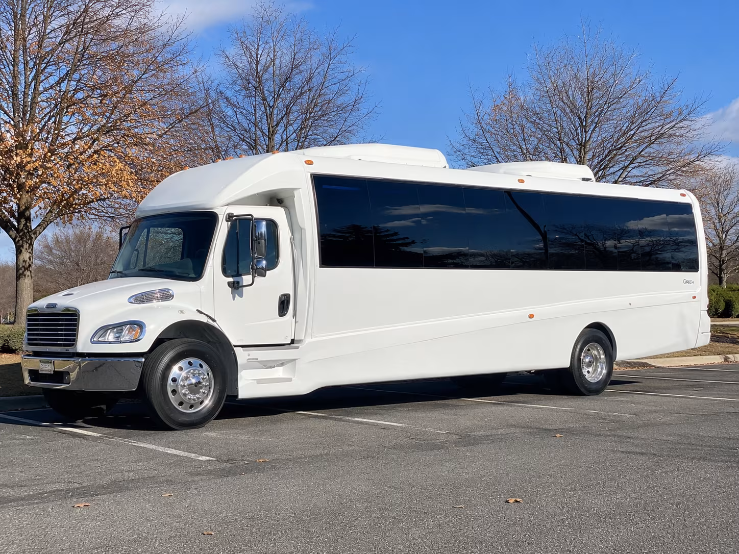 Detroit Private Event Transportation party bus exterior