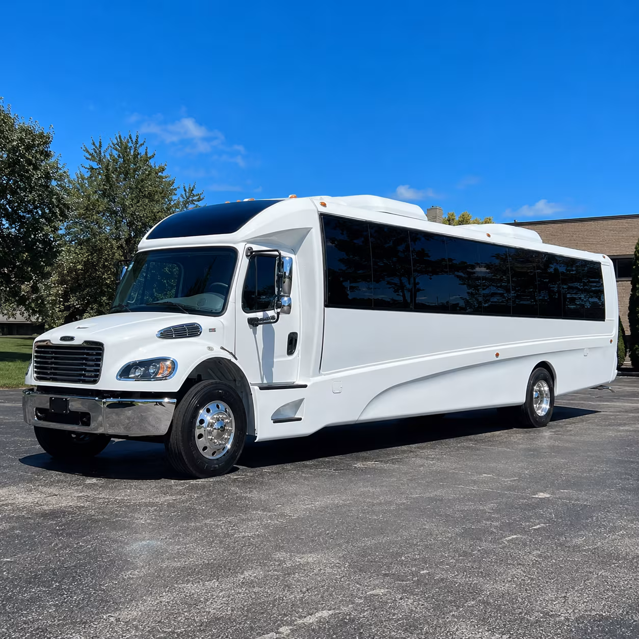 Detroit School Event Transportation party bus exterior