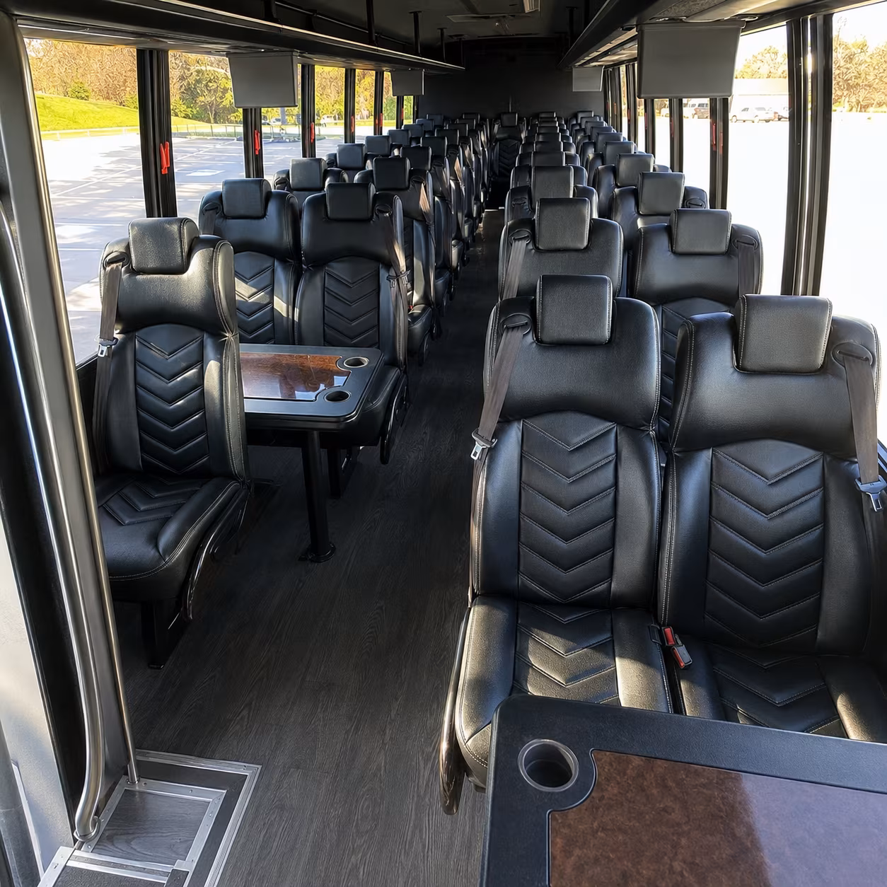 Detroit School Event Transportation party bus interior