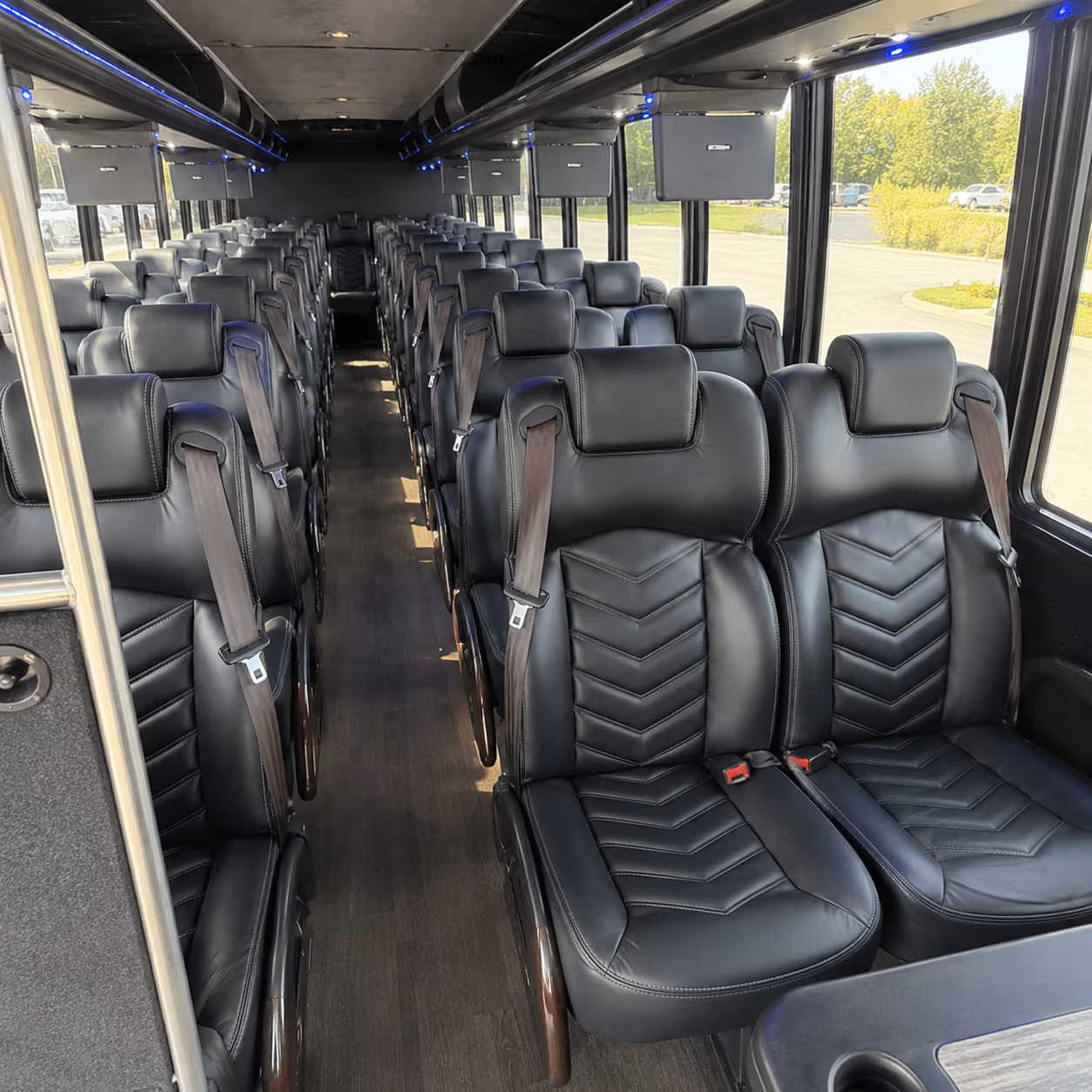 Detroit School Event Transportation party bus exterior