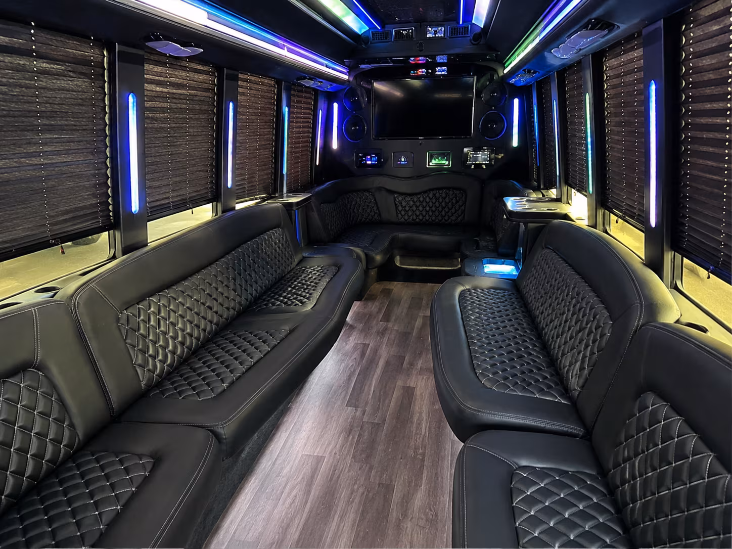 Detroit Sporting Event Transportation party bus exterior