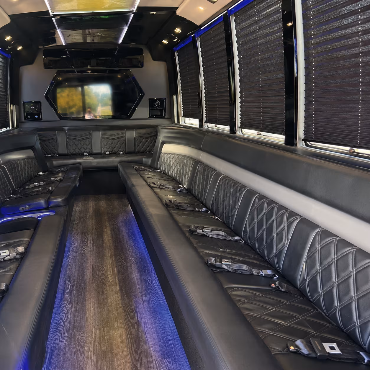Detroit Wedding Transportation party bus exterior