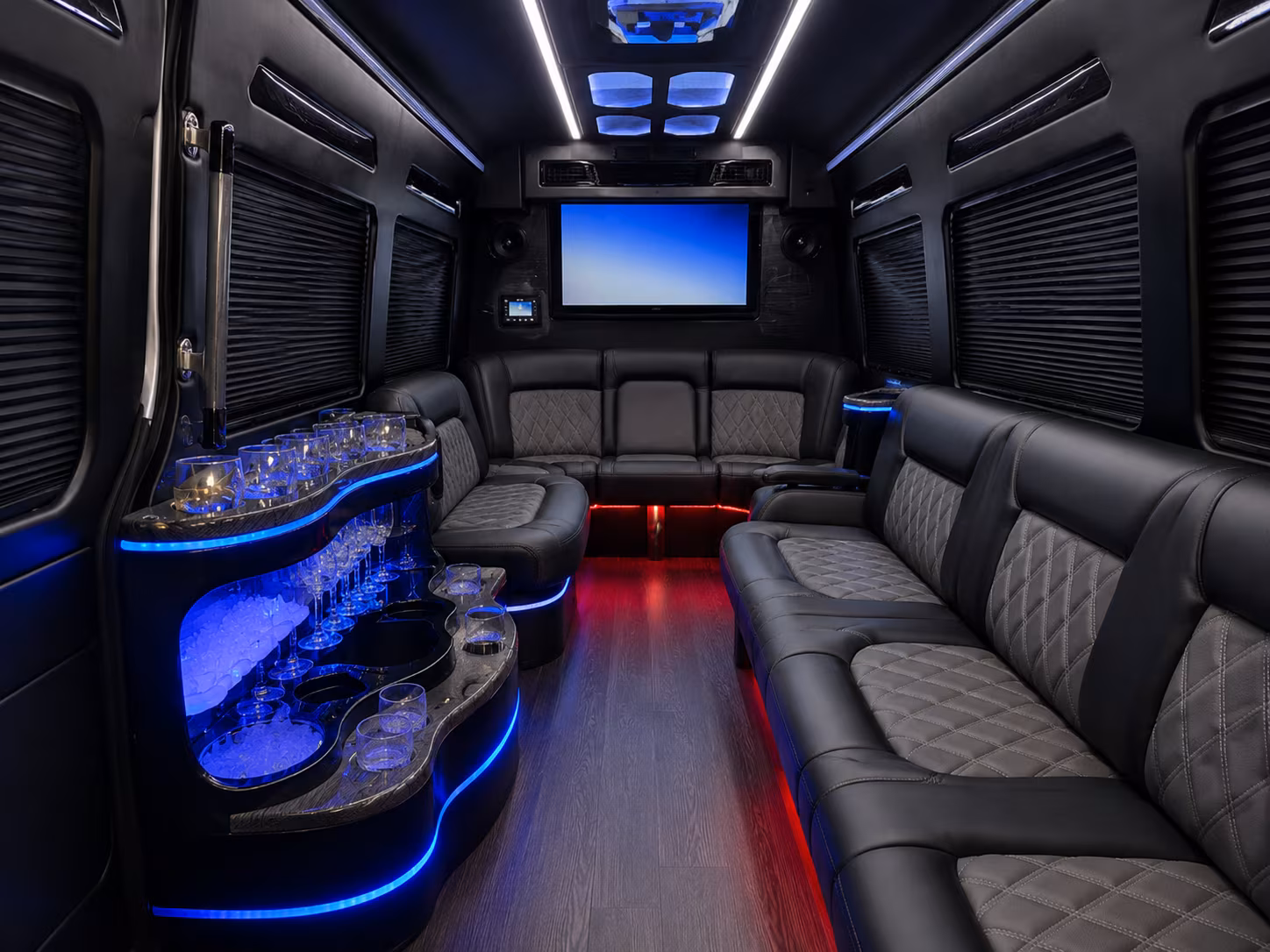 14 Passenger Sprinter Limo Inside