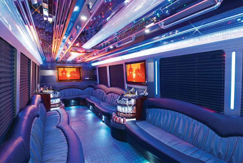 Pontiac 20 Passenger Party Bus Interior
