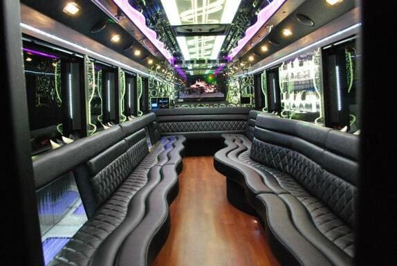 Warren 25 Passenger Limo bus Interior