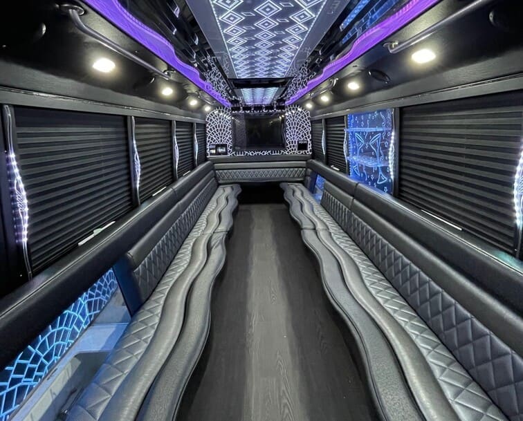 Dearborn 30 Passenger Party Bus White Interior