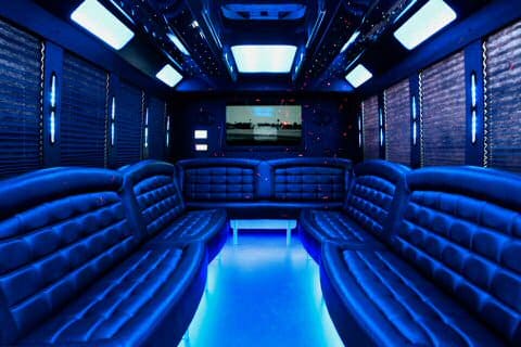 Grand Rapids 36 Passenger Party Bus Interior